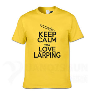 KEEP CALM And LOVE LARPING - T-Shirt F- 16 Colors