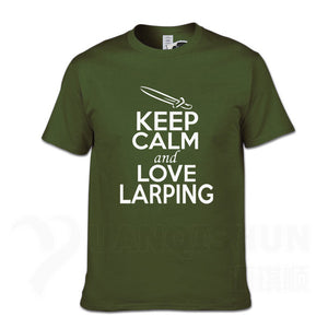KEEP CALM And LOVE LARPING - T-Shirt F- 16 Colors