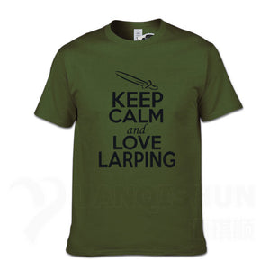 KEEP CALM And LOVE LARPING - T-Shirt F- 16 Colors