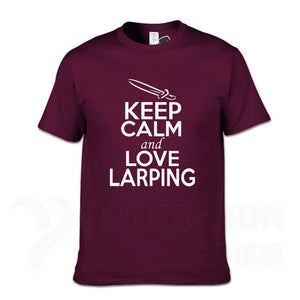 KEEP CALM And LOVE LARPING - T-Shirt F- 16 Colors