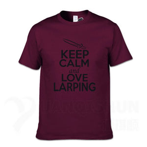 KEEP CALM And LOVE LARPING - T-Shirt F- 16 Colors