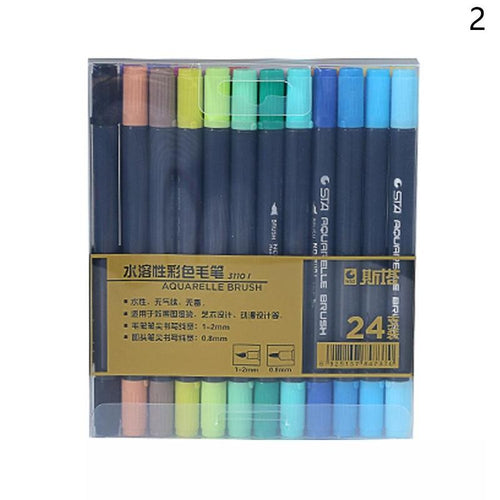12 Color Set Artist Markers - Pens Water Based Ink for Graphic Drawing- spell books or runes